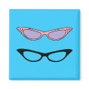 Retro Fridge Magnet ~ 50s Cats'-Eye Glasses