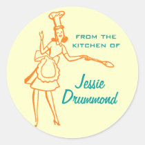 Retro "From the kitchen of" stickers stickers