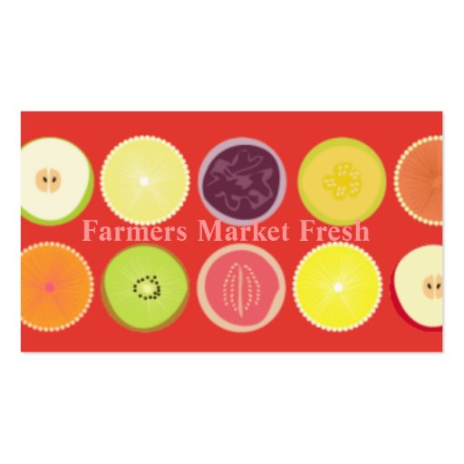 Retro fruits business card, raspberry background (back side)
