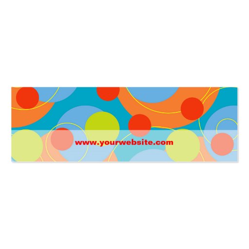 Retro Fruity Dots Funky Groovy Color Profile Card Business Card Templates (back side)