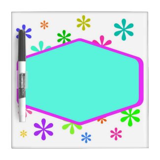 Retro Fun and Flowers Dry-erase Whiteboards