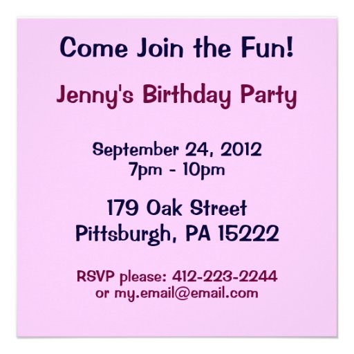 Retro Fun Invitation