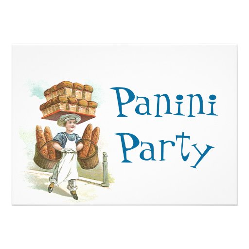 Retro Fun Panini Party Celebration Invitation