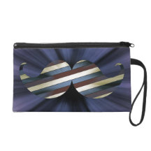 Retro Funky Art Mustache Moustache Stache Wristlet Purses