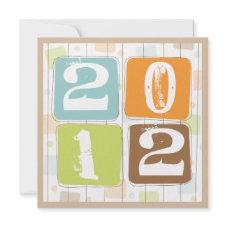 Retro Funky Block New Years Eve Party Invitation Retro Funky Block New Years Eve Party Invitation