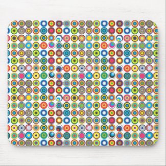 Retro Funky Circles#2 mousepad