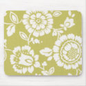 Retro Funky Floral Mousepad