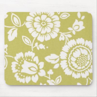 Retro Funky Floral Mousepad by kimfranzese