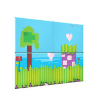 Retro Game Stretched Canvas Prints