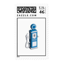 Retro Gas Pump Stamp