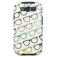 Retro Geek Hipster Glasses Pattern Galaxy S3 case