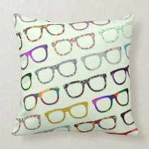 Retro Geek Hipster Glasses Pattern pillow pillows