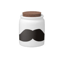 Retro gentelman mustaches hipsters candy jar