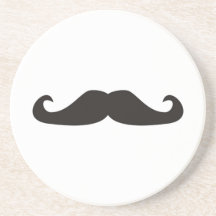 Retro gentelman mustaches hipsters coaster