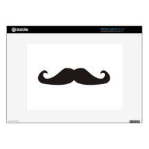 Retro gentelman mustaches hipsters skin large netbook skin