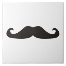 Retro gentelman mustaches hipsters tile