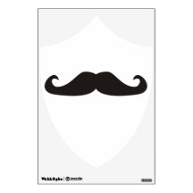 Retro gentelman mustaches hipsters Wall Decal
