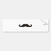 Retro gentelman mustaches illustration bumper stickers