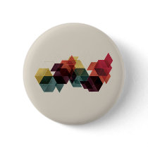 Retro Geometric Cube Background Pin