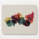 Retro Geometric Cube Background Mousepad
