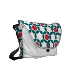 Retro Geometric Teal & Magenta Pattern Commuter Bags