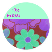 Retro Gift Tag stickers