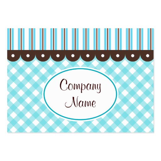 Retro Gingham Business Card