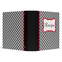 Retro Gingham Recipe Binder