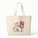 retro girl and pet dog bags