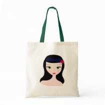 Retro Girl Canvas Bag