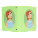 Retro Girl Blue binders