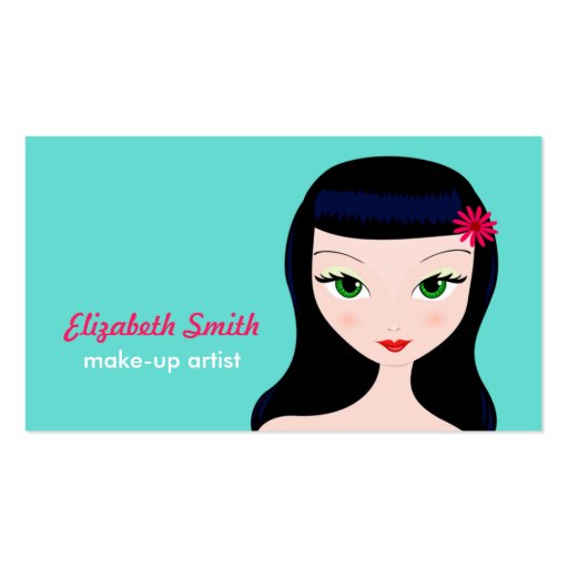 Retro Girl Business Card (front side)