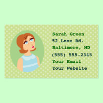 Retro Girl Business Cards business cards