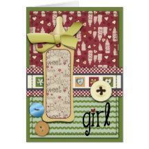 Retro Girl Card