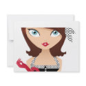 Retro Girl invitations by Melisende Retro Girl invitations