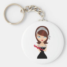 Retro Girl Keychains