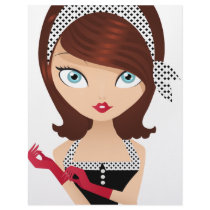 Retro Girl Letterhead Design