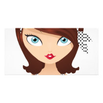 Retro Girl photo cards by Melisende Retro Girl photo cards