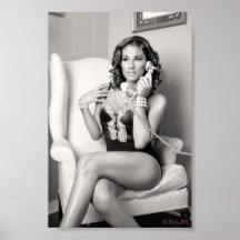 Retro Girl Poster