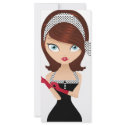 Retro Girl rack cards by Melisende Retro Girl rack cards