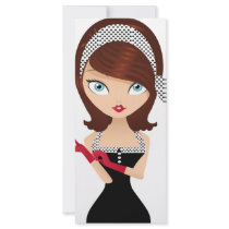 Retro Girl rack cards
