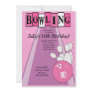 Retro Girly Pink Birthday Bowling Party Invite