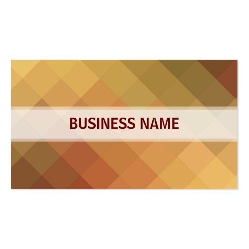 Retro Gold Diamond Pattern Business Card (front side)