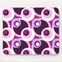 Retro Golden Sixties style circles Mousepads