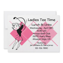 Retro Golf Babe Invitation