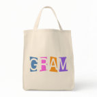 Retro Gram Grocery Tote Bag