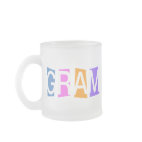 Retro Gram Frosted Glass Mug