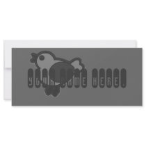 Retro gray design-double sided card full color rack card