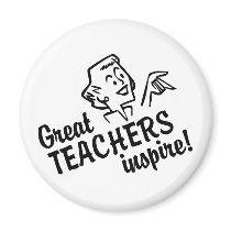 Retro Great Teachers Inspire Magnet magnets