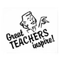 Retro Great Teachers Inspire Poster posters